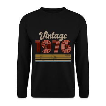 Birthday Vintage 1976 Limited Edition - 1976 - Unisex Sweatshirt - black - Front - Alina (178cm) & Michal (187cm)