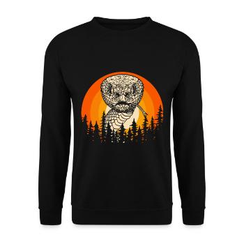 Snake retro vintage - Unisex Sweatshirt - black - Front - Alina (178cm) & Michal (187cm)