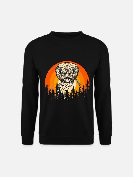 Schlange retro vintage - Unisex Pullover - Schwarz