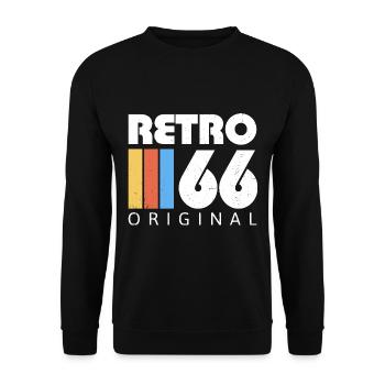 Né en 1966 1966 cadeau d’anniversaire vintage - Sweat-shirt Unisexe - noir - Devant - Alina (178cm) & Michal (187cm)
