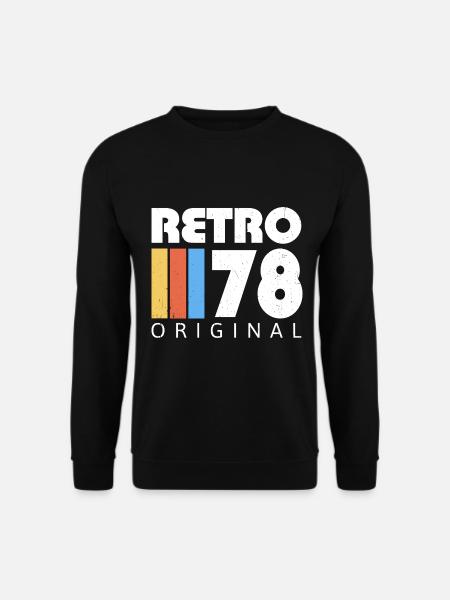 1978 Geburtstag geboren im Jahr 1978 Retro Vintage - Unisex Pullover - Schwarz