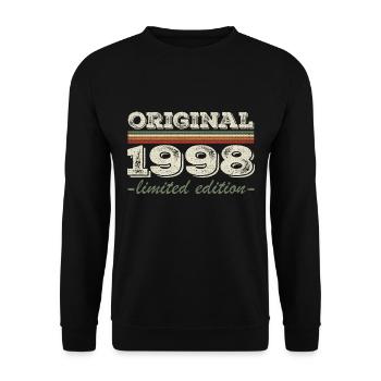 Legende seit 1998 Geboren 1998 Geburtstag 1998 - Unisex Pullover - Schwarz - Vorne - Alina (178cm) & Michal (187cm)