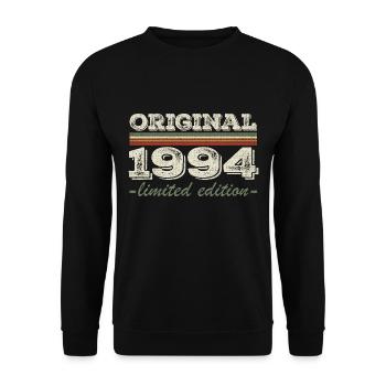 Legend since 1994 Born 1994 Birthday 1994 - Unisex Sweatshirt - black - Front - Alina (178cm) & Michal (187cm)
