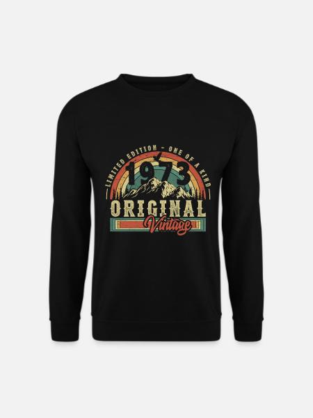1973 Geburtstag geboren im Jahr 1973 Retro Vintage - Unisex Pullover - Schwarz