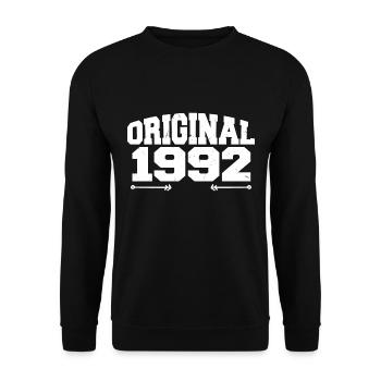 Original 1992 | Birthday Gift 1992 - Unisex Sweatshirt - black - Front - Alina (178cm) & Michal (187cm)