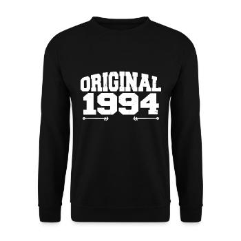 Original 1994 | Birthday present 1994 - Unisex Sweatshirt - black - Front - Alina (178cm) & Michal (187cm)