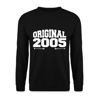 Original 2005 | Birthday present 2005 - Unisex Sweatshirt - black - Front - Alina (178cm) & Michal (187cm)