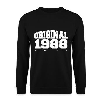 Original 1988 | Birthday Gift 1988 - Unisex Sweatshirt - black - Front - Alina (178cm) & Michal (187cm)