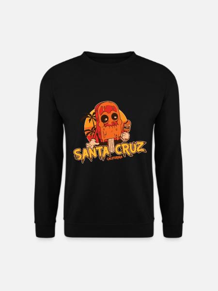 Santa Cruz California vintage retro Surfer Boarder - Unisex Pullover - Schwarz