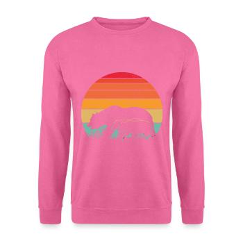maman ours papa ours enfants sunset retro - Unisex Pullover - Pink - Vorne