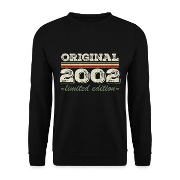 Légende depuis 2002 Né en 2002 Anniversaire 2002 - Sweat-shirt Unisexe - noir - Devant - Alina (178cm) & Michal (187cm)