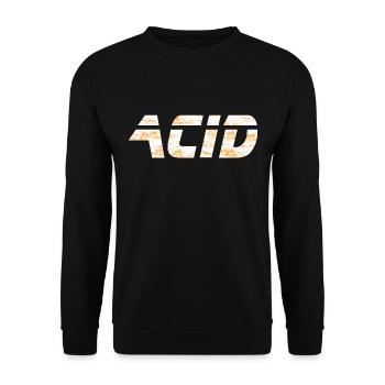 ACID - Techno - Musique techno - Rave - Sweat-shirt Unisexe - noir - Devant - Alina (178cm) & Michal (187cm)