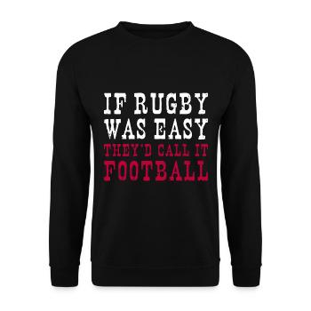 Rugby facile Ils l’appelleraient Football Angleterre Rugby - Sweat-shirt Unisexe - noir - Devant - Alina (178cm) & Michal (187cm)