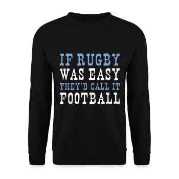Rugby facile Ils l’appelleraient Football Argentine Rugby - Sweat-shirt Unisexe - noir - Devant - Alina (178cm) & Michal (187cm)