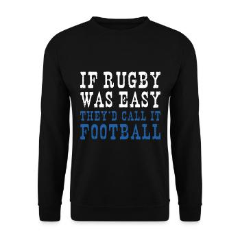 Rugby facile Ils l’appelleraient Football Ecosse Rugby - Sweat-shirt Unisexe - noir - Devant - Alina (178cm) & Michal (187cm)