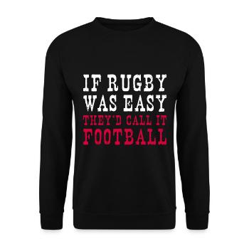 Rugby facile Ils l’appelleraient Football Géorgie Rugby - Sweat-shirt Unisexe - noir - Devant - Alina (178cm) & Michal (187cm)