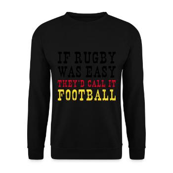 Rugby facile Ils l’appelleraient Football Allemagne Rugby - Sweat-shirt Unisexe - noir - Devant - Alina (178cm) & Michal (187cm)