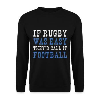 Rugby facile Ils l’appelleraient Football Uruguay Rugby - Sweat-shirt Unisexe - noir - Devant - Alina (178cm) & Michal (187cm)