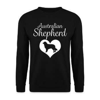 Australian Shepherd Aussie herding dog gift - Unisex Sweatshirt - black - Front - Alina (178cm) & Michal (187cm)