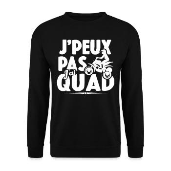 Je Peux Pas J'ai Quad Cadeau Conducteur De Quad - Sweat-shirt Unisexe - noir - Devant - Alina (178cm) & Michal (187cm)