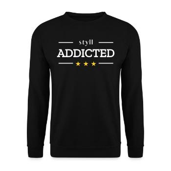 Styll addicted - Sweat-shirt Unisexe - noir - Devant - Alina (178cm) & Michal (187cm)