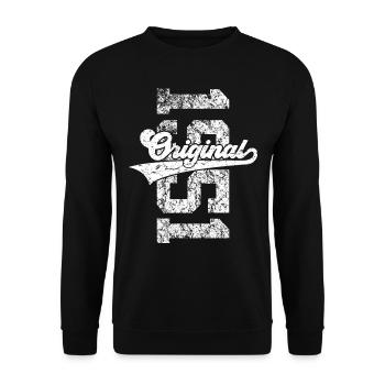 75TH BIRTHDAY ORIGINAL 1951 - Unisex Sweatshirt - black - Front - Alina (178cm) & Michal (187cm)