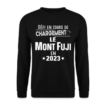 2023 Mont Fuji Japon Montagne Asie - Sweat-shirt Unisexe - noir - Devant - Alina (178cm) & Michal (187cm)