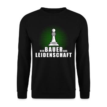 Bauernhof Landwirt Bauer aus Leidenschaft Dorfkind - Unisex Pullover - Schwarz - Vorne - Alina (178cm) & Michal (187cm)