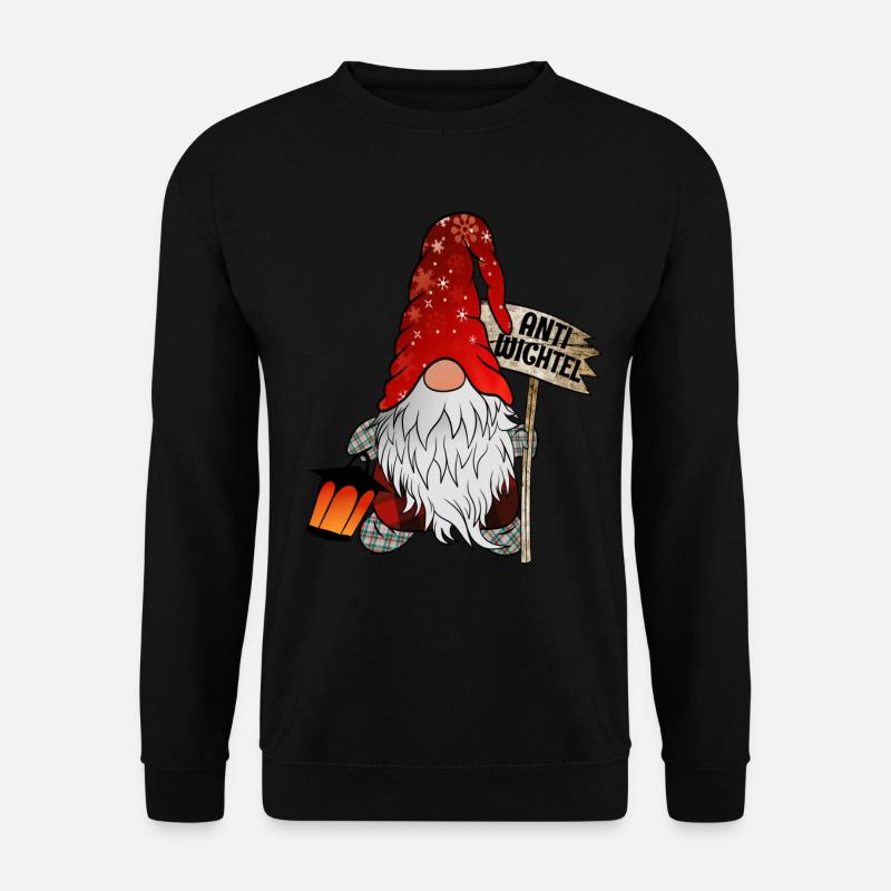 Anti Wichtel Weihnachts Zwerg - Unisex Pullover - Schwarz
