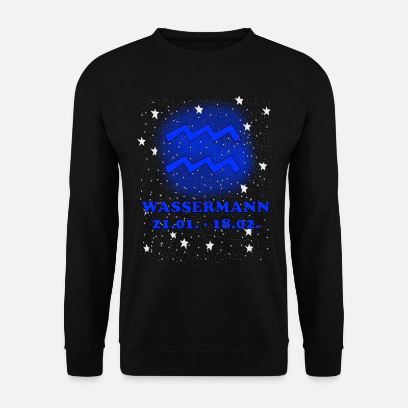 Wassermann Sternzeichen Symbol - Unisex Pullover - Schwarz