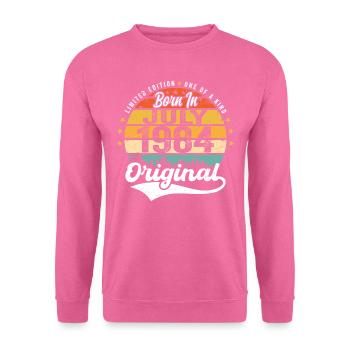1984 Juli - Jahre Großartigkeit seit Juli 1984 - Unisex Pullover - Pink - Vorne