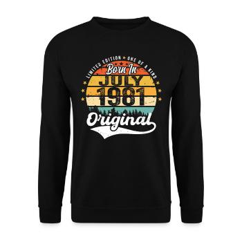 1981 Juillet - Années de grandeur depuis juillet 1981 - Sweat-shirt Unisexe - noir - Devant - Alina (178cm) & Michal (187cm)