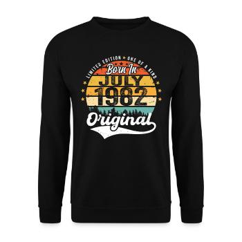 1982 Juillet - Années de grandeur depuis juillet 1982 - Sweat-shirt Unisexe - noir - Devant - Alina (178cm) & Michal (187cm)