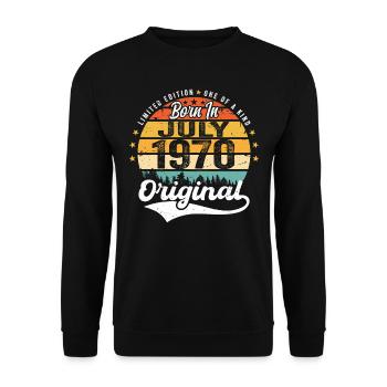 1970 Juillet - Années de grandeur depuis juillet 1970 - Sweat-shirt Unisexe - noir - Devant - Alina (178cm) & Michal (187cm)