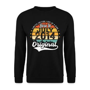 2014 Juli - Jahre Großartigkeit seit Juli 2014 - Unisex Pullover - Schwarz - Vorne - Alina (178cm) & Michal (187cm)