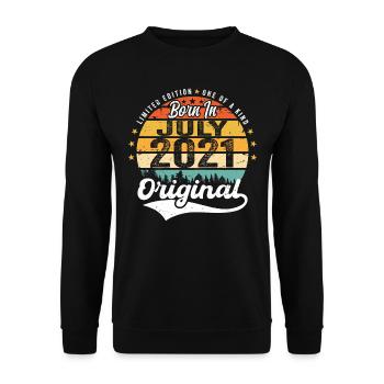 2021 July - Years of awesomeness since July 2021 - Unisex Sweatshirt - black - Front - Alina (178cm) & Michal (187cm)