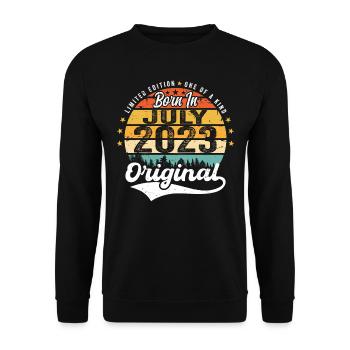 2023 Juillet - années de grandeur depuis juillet 2023 - Sweat-shirt Unisexe - noir - Devant - Alina (178cm) & Michal (187cm)