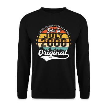 2000 Juli - Jahre Großartigkeit seit Juli 2000 - Unisex Pullover - Schwarz - Vorne - Alina (178cm) & Michal (187cm)