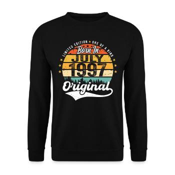 1997 July - Years of greatness since July 1997 - Unisex Sweatshirt - black - Front - Alina (178cm) & Michal (187cm)