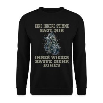 Bike Quad Chopper Biker - Unisex Pullover - Schwarz - Vorne - Alina (178cm) & Michal (187cm)