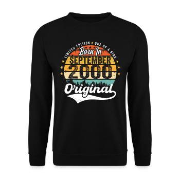 September 2000 Jubilee 2000 September - Unisex Sweatshirt - black - Front - Alina (178cm) & Michal (187cm)