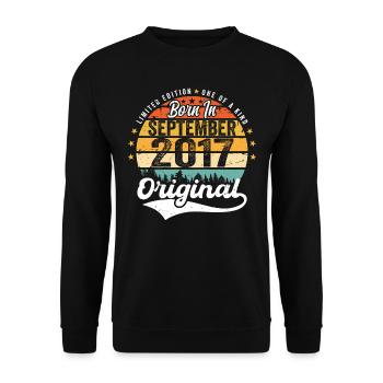 September 2017 Anniversary 2017 September - Unisex Sweatshirt - black - Front - Alina (178cm) & Michal (187cm)