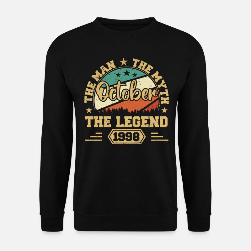 Oktober 1998 Geburtstagsgeschenk 1998 Oktober - Unisex Pullover - Schwarz