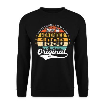 Legendär seit November 1998 - 1998 - Unisex Pullover - Schwarz - Vorne - Alina (178cm) & Michal (187cm)