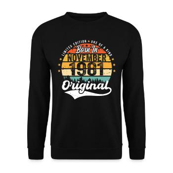 Legendary since November 1981 - 1981 - Unisex Sweatshirt - black - Front - Alina (178cm) & Michal (187cm)