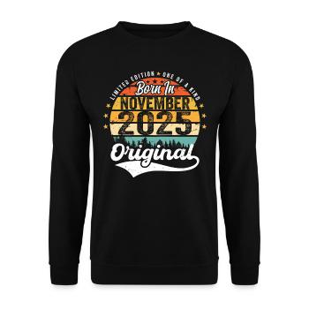 Legendär seit November 2025 - 2025 - Unisex Pullover - Schwarz - Vorne - Alina (178cm) & Michal (187cm)
