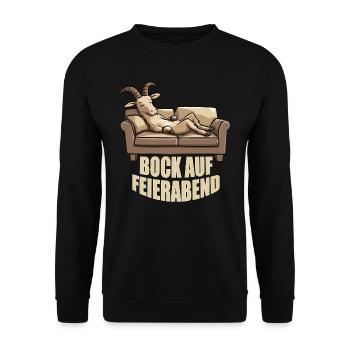 Feierabend Freizeit Urlaub Rente Vatertag Lustiges - Unisex Pullover - Schwarz - Vorne - Alina (178cm) & Michal (187cm)