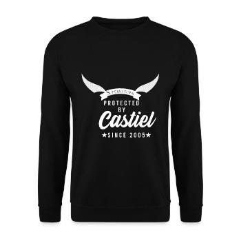 CASTIEL, GIFT - Unisex Sweatshirt - black - Front - Alina (178cm) & Michal (187cm)