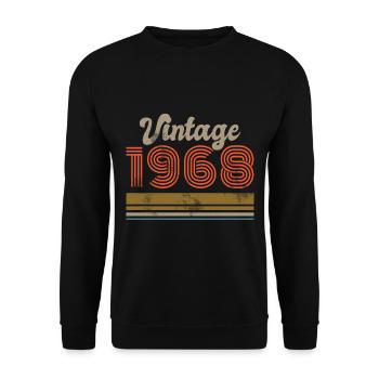 Birthday Vintage 1968 Limited Edition - 1968 - Unisex Sweatshirt - black - Front - Alina (178cm) & Michal (187cm)