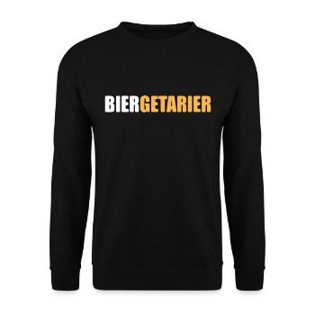 Funny beer sayings - Unisex Sweatshirt - black - Front - Alina (178cm) & Michal (187cm)